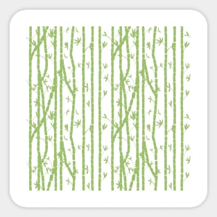 Bamboo forest on white background Sticker